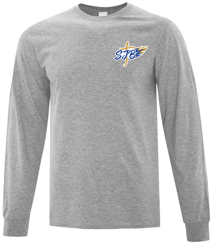 St. John the Baptist Staff Adult Cotton Long Sleeve with Printed Logo