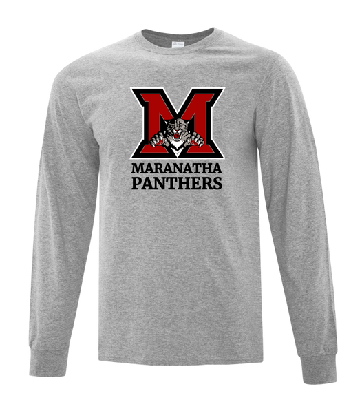 Maranatha Panthers Adult Cotton Long Sleeve with Printed Logo