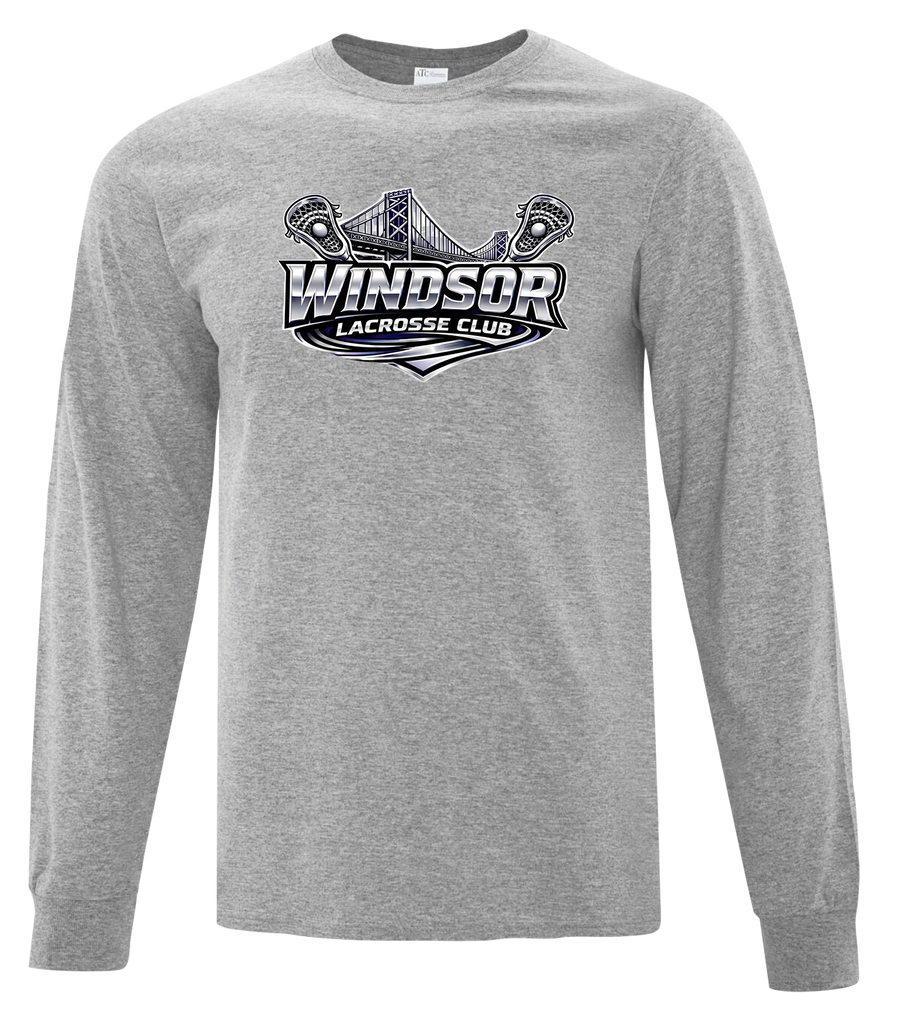 Windsor Lacrosse Club Youth Cotton Long Sleeve with Printed Logo