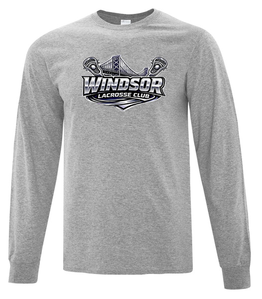 Windsor Lacrosse Club Youth Cotton Long Sleeve with Printed Logo