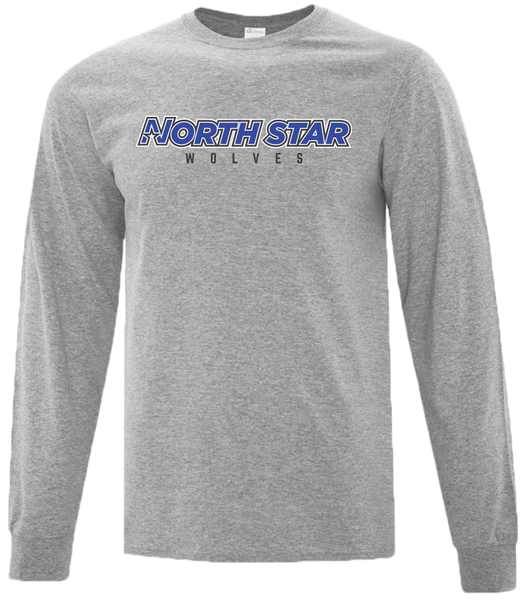 North Star Adult Cotton Long Sleeve with Printed Logo