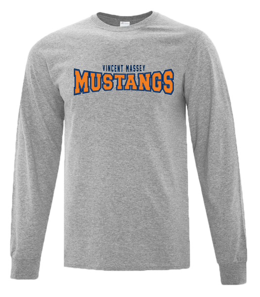 Vincent Massey Adult Cotton Long Sleeve with Printed Logo