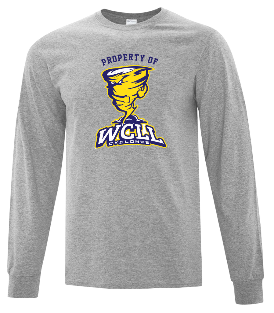 "Property of WCLL" Youth Cotton Long Sleeve with Printed Logo