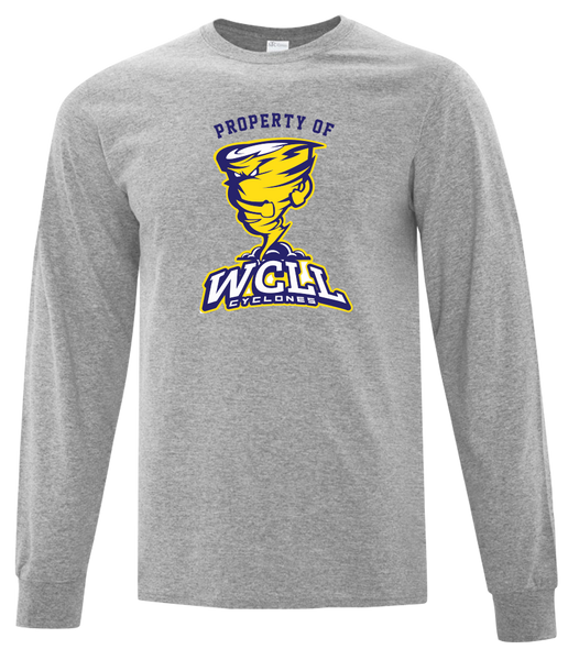 "Property of WCLL" Youth Cotton Long Sleeve with Printed Logo