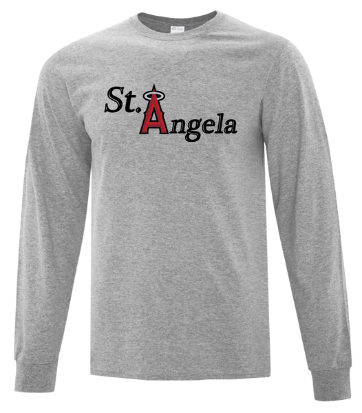 S. Angela Adult Cotton Long Sleeve with Printed Logo