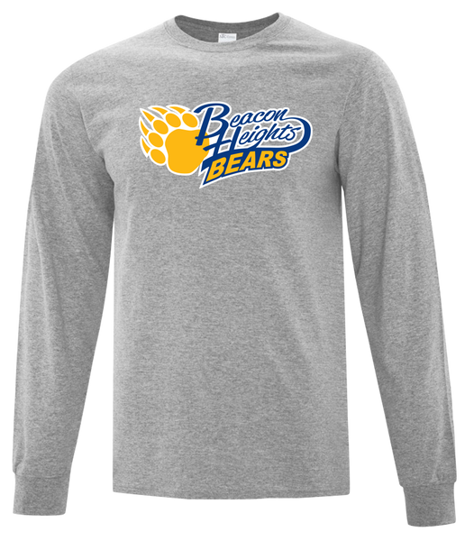 Beacon Heights Adult Cotton Long Sleeve with Printed Logo