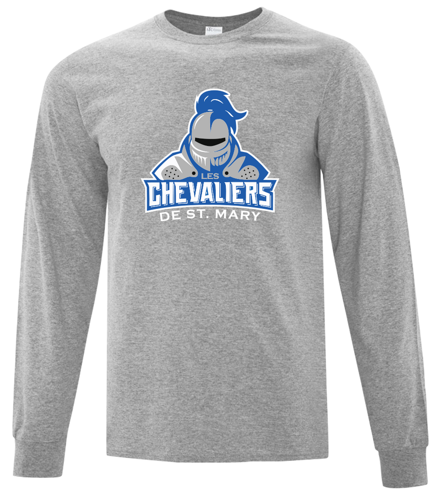 Les Chevaliers De St. Mary Adult Cotton Long Sleeve with Printed Logo