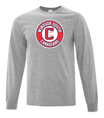 Windsor South Canadians Adult Cotton Long Sleeve with Printed Logo