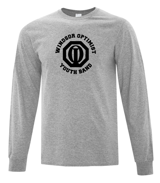 Windsor Optimist Band Youth Cotton Long Sleeve with Printed Logo