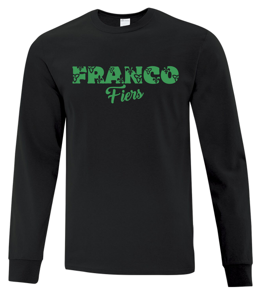 "Franco Script Fiers" Adult Cotton Long Sleeve with Printed Logo