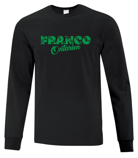 "Franco Script Ontarian" Youth Cotton Long Sleeve with Printed Logo