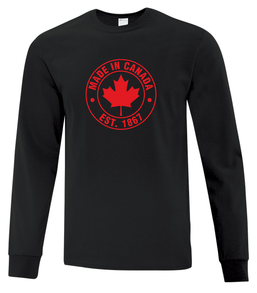 "Made In Canada, Est. 1867" Youth Cotton Long Sleeve with Printed Logo