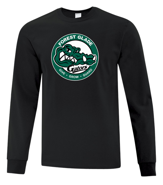 Forest Glade Gators Youth Cotton Long Sleeve with Printed Logo