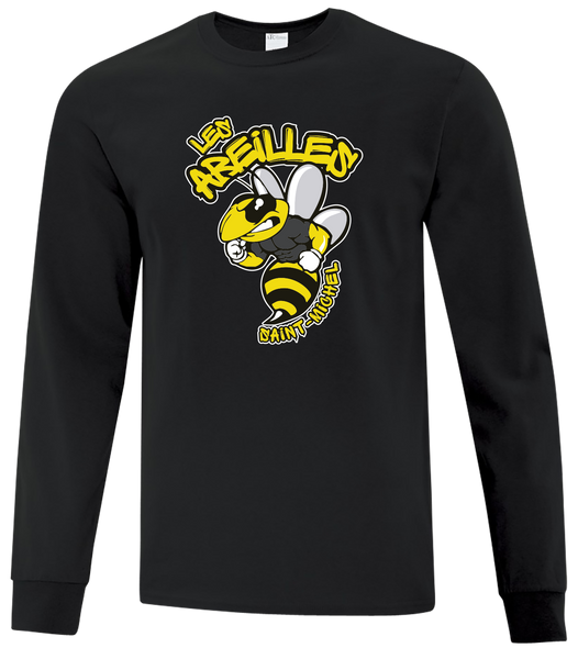 Les Abeilles Saint-Michel Youth Cotton Long Sleeve with Printed Left Chest Logo