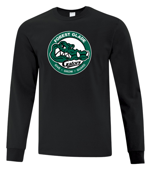 Forest Glade Gators Adult Cotton Long Sleeve with Printed Logo
