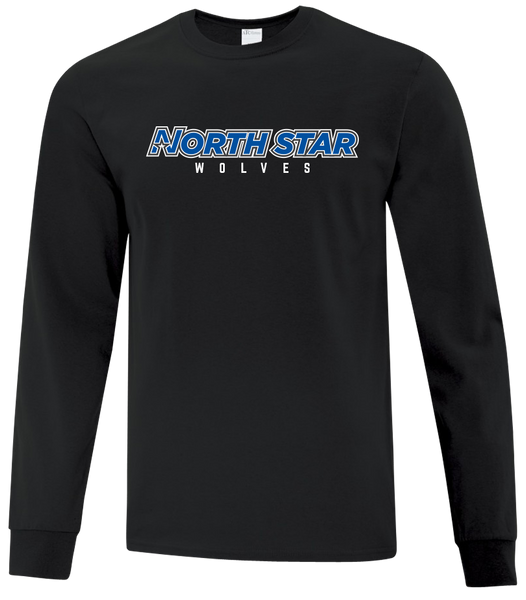 North Star Adult Cotton Long Sleeve with Printed Logo