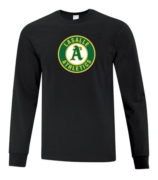 LaSalle Athletics Adult Cotton Long Sleeve with Printed Logo