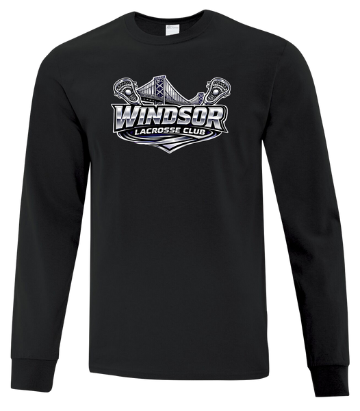 Windsor Lacrosse Club Youth Cotton Long Sleeve with Printed Logo