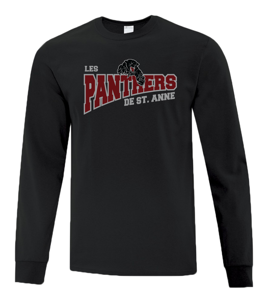St. Anne Panthers Youth Cotton Long Sleeve with Printed Logo