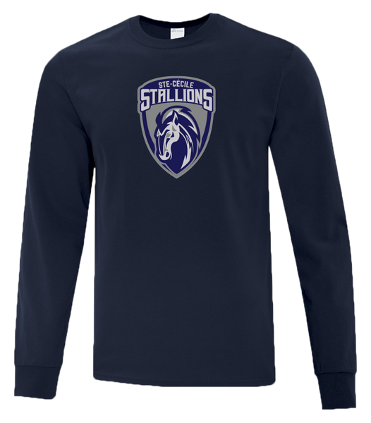 Ste. Cécile Stallions Adult Cotton Long Sleeve with Printed Logo