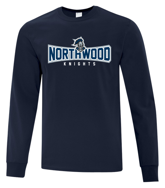 Northwood Knights Adult Cotton Long Sleeve with Printed Logo