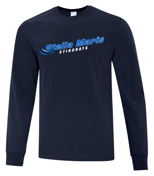 Stella Maris Stingrays Adult Cotton Long Sleeve with Printed Logo