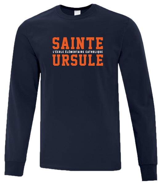 Sainte-Ursule Block Letters Youth Cotton Long Sleeve with Printed Logo
