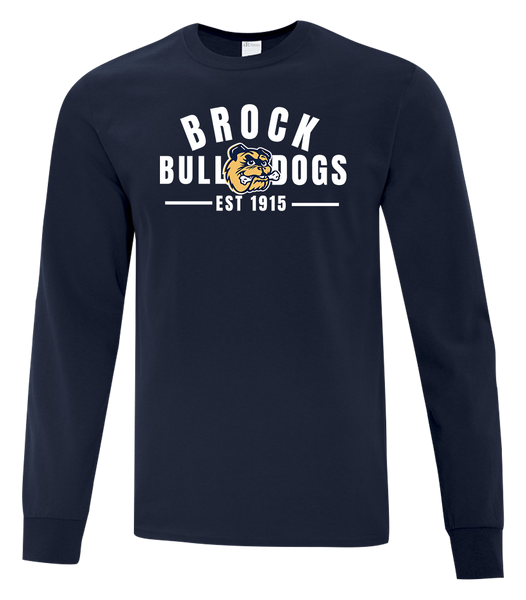 General Brock EST 1915 Adult Cotton Long Sleeve with Printed Logo