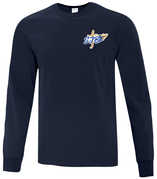 St. John the Baptist Staff Adult Cotton Long Sleeve with Printed Logo
