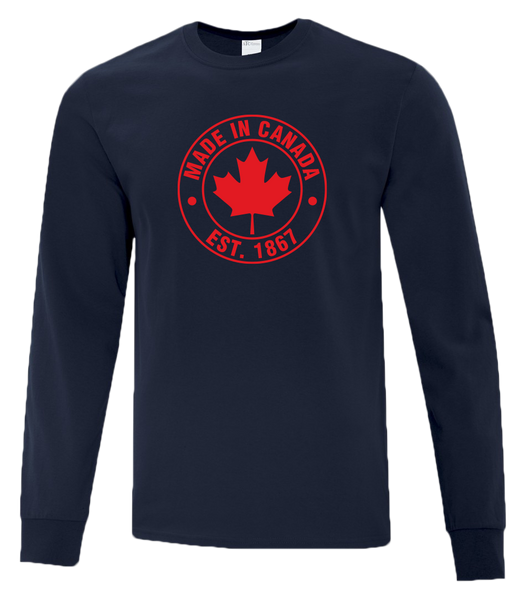"Made In Canada, Est. 1867" Youth Cotton Long Sleeve with Printed Logo