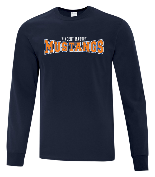 Vincent Massey Adult Cotton Long Sleeve with Printed Logo