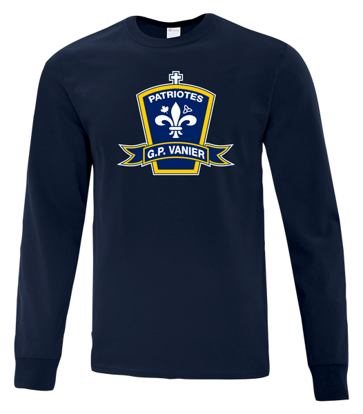 Georges-P.-Vanier Patriotes Youth Cotton Long Sleeve with Printed Logo