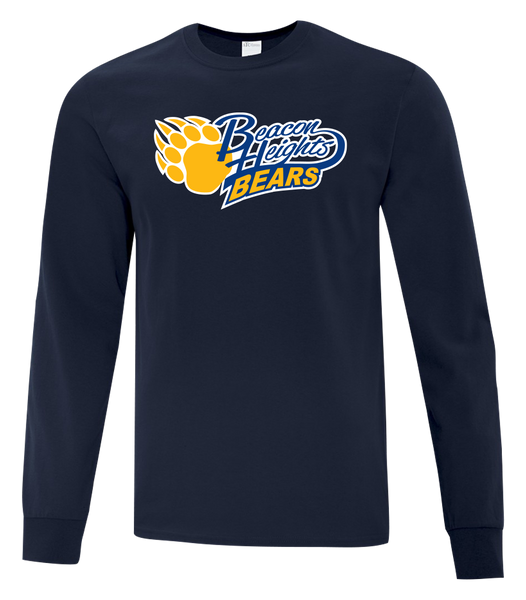 Beacon Heights Youth Cotton Long Sleeve with Printed Logo
