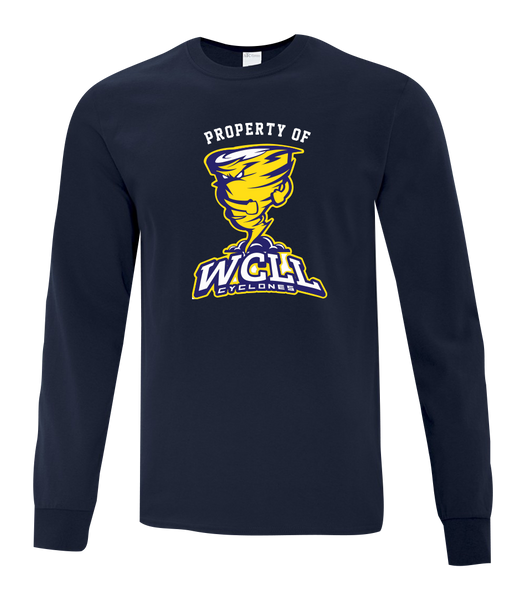 "Property of WCLL" Youth Cotton Long Sleeve with Printed Logo