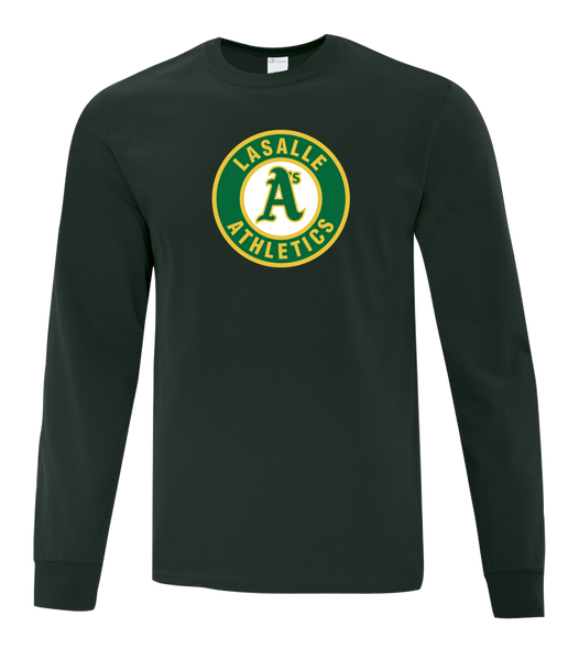 LaSalle Athletics Youth Cotton Long Sleeve with Printed Logo