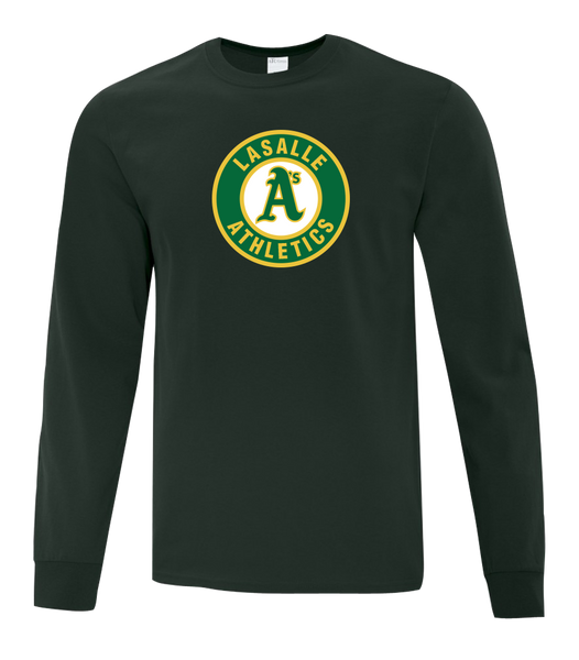 LaSalle Athletics Adult Cotton Long Sleeve with Printed Logo