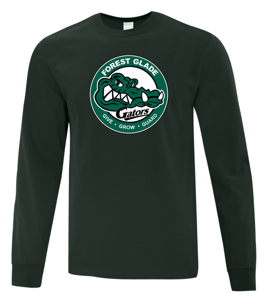 Forest Glade Gators Youth Cotton Long Sleeve with Printed Logo