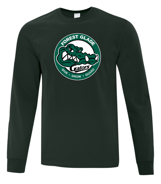 Forest Glade Gators Adult Cotton Long Sleeve with Printed Logo