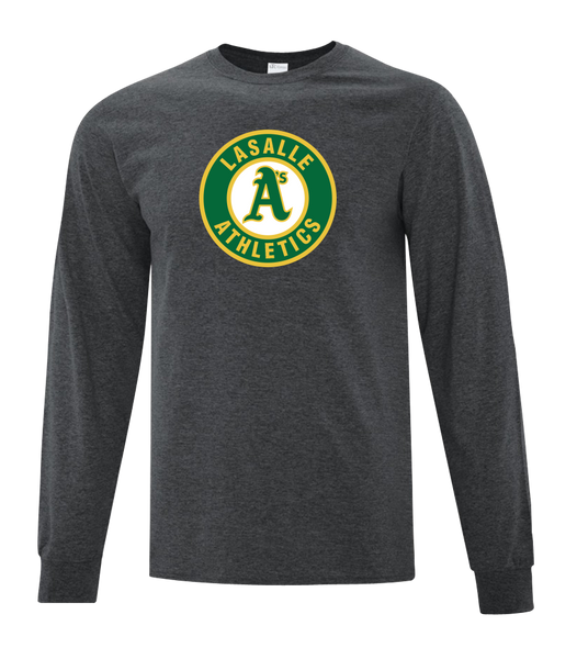 LaSalle Athletics Adult Cotton Long Sleeve with Printed Logo