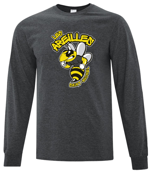 Les Abeilles Saint-Michel Adult Cotton Long Sleeve with Printed Logo