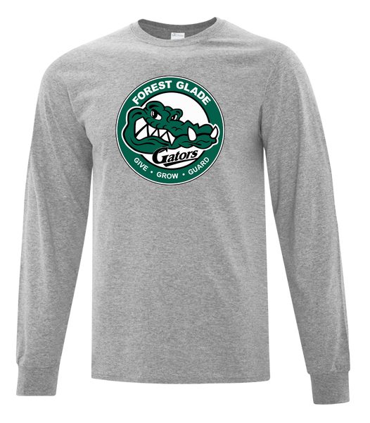 Forest Glade Gators Youth Cotton Long Sleeve with Printed Logo