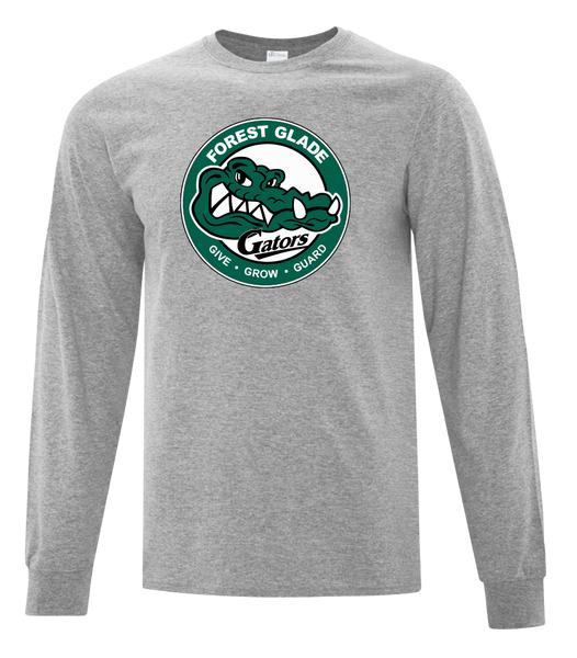 Forest Glade Gators Adult Cotton Long Sleeve with Printed Logo