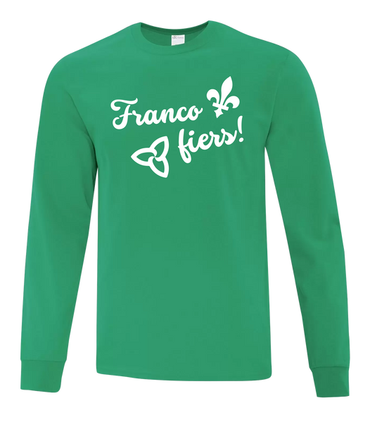 "Franco Fiers Script" Adult Cotton Long Sleeve with Printed Logo