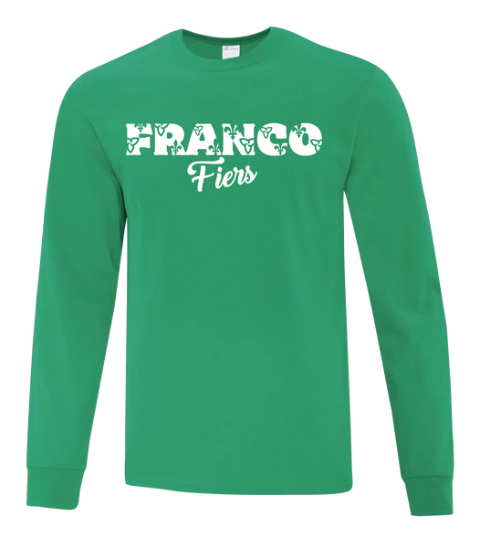 "Franco Script Fiers" Adult Cotton Long Sleeve with Printed Logo