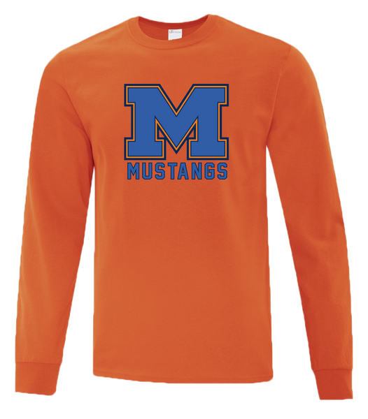 Vincent Massey Adult Cotton Long Sleeve with Printed Logo