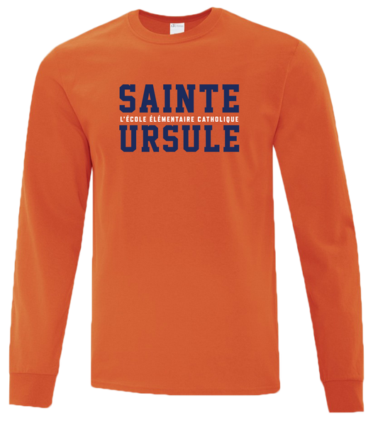 Sainte-Ursule Block Letters Youth Cotton Long Sleeve with Printed Logo