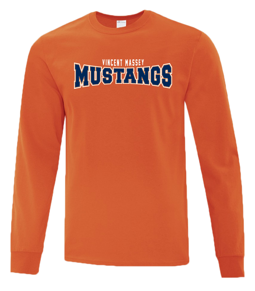 Vincent Massey Adult Cotton Long Sleeve with Printed Logo