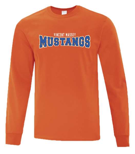 Vincent Massey Adult Cotton Long Sleeve with Printed Logo