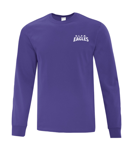 OLPH Adult Cotton Long Sleeve with Printed Left Chest Logo