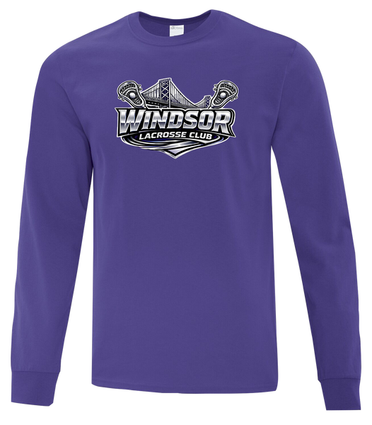 Windsor Lacrosse Club Youth Cotton Long Sleeve with Printed Logo